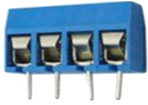 Schroef connector terminal blauw 4 polig