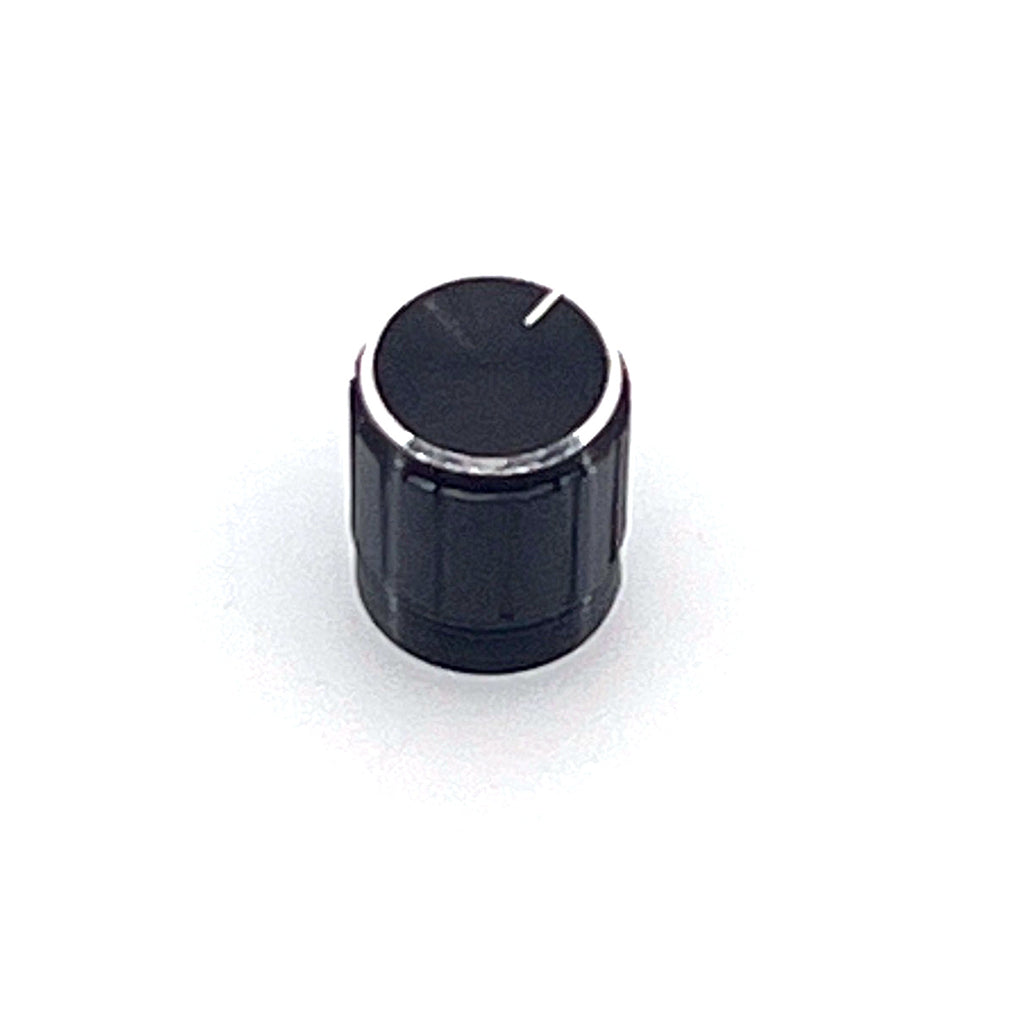 Knop potentiometer zwart aluminium
