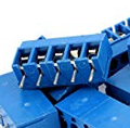 Schroefconnector blauw 5 polig