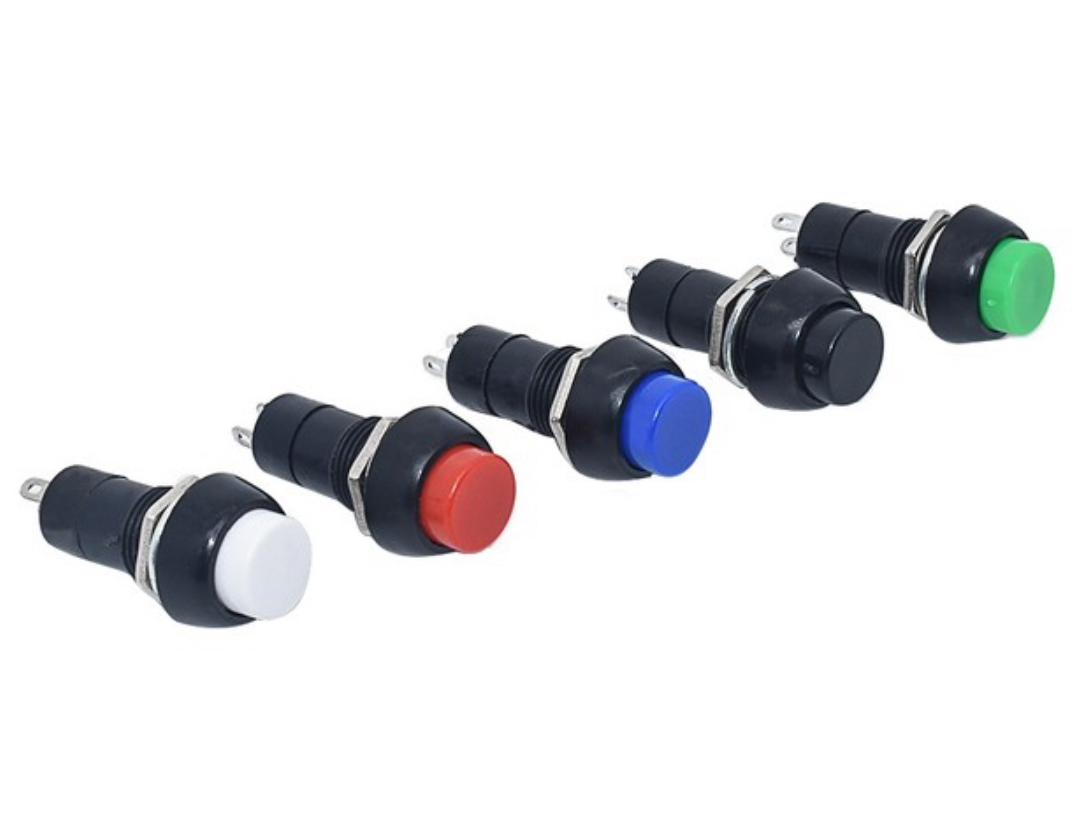 Inbouw drukknop terugverend zwart 3