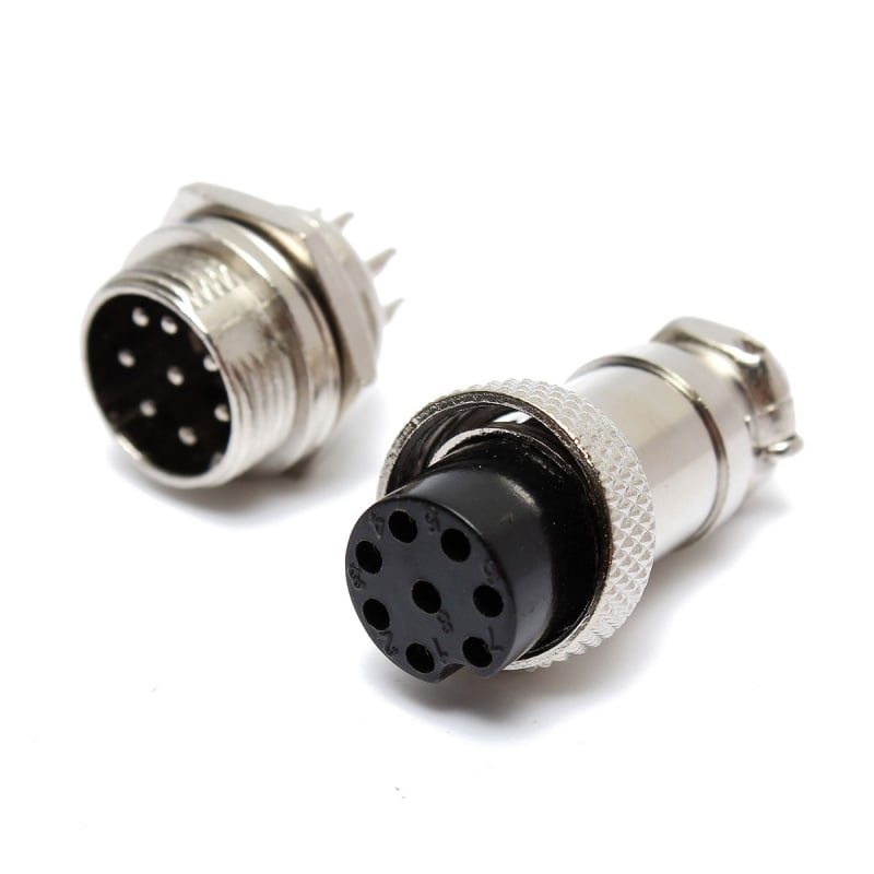 Chassis connector 8 polig incl stekker (set)