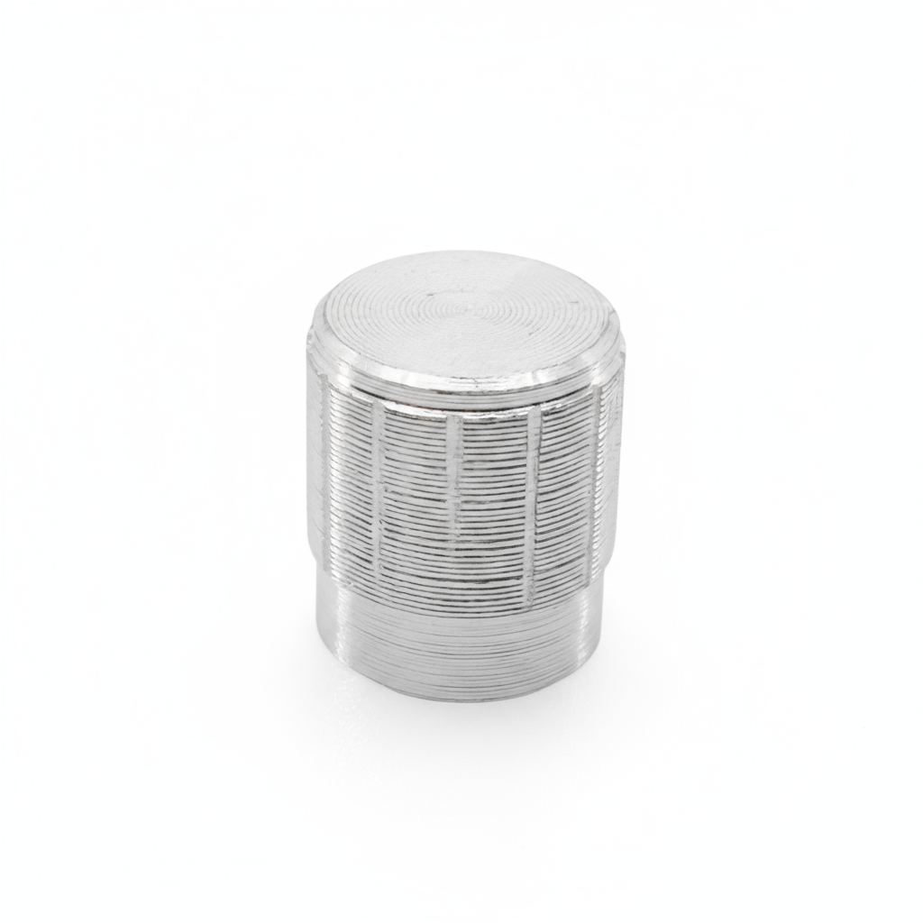 Knop potentiometer zilver aluminium