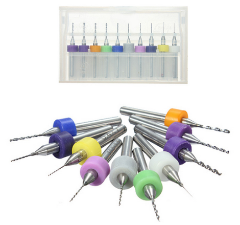 Printboren set 10 stuks  0.3-1.2mm