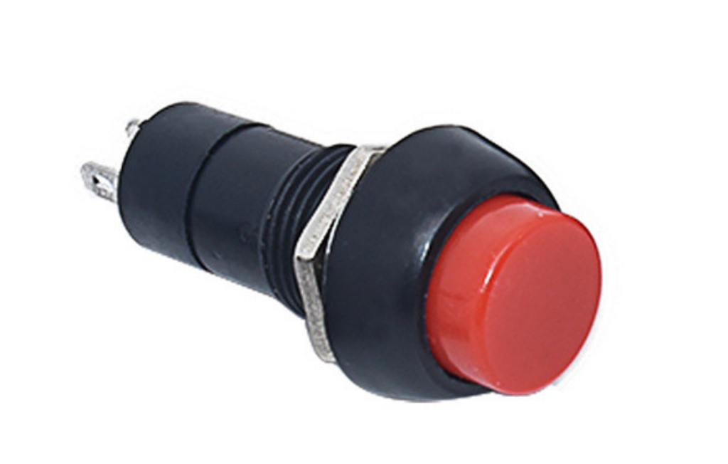 Inbouw drukknop terugverend rood