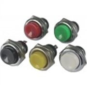 Push button 125vdc 3a zwart