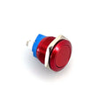 Drukknop aluminium rood met schroefterminal