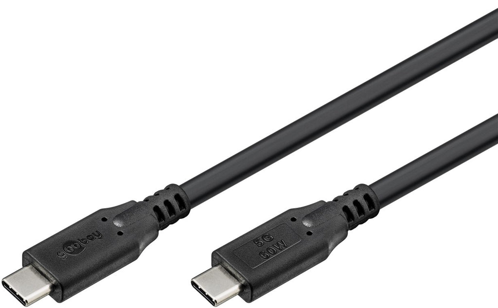 USB-C-kabel, 3 m, zwart