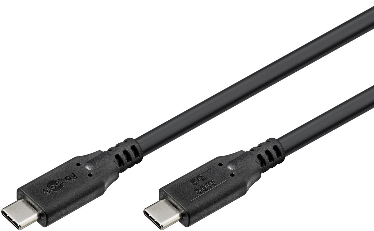 USB-C-kabel, 3 m, zwart